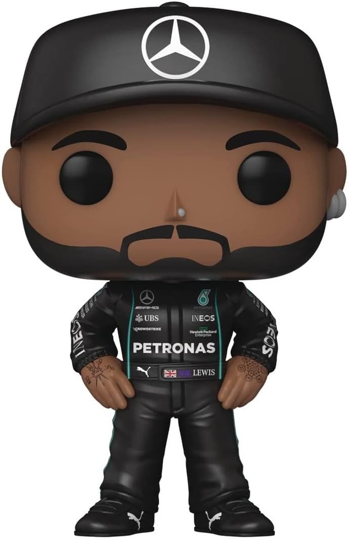 POP Formula One - Lewis Hamilton (AMG Petronas) Funko Vinyl Figure (Bundled with Compatible Box Protector Case), Multicolor, 3.75 inches