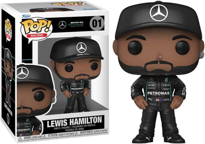 POP Formula One - Lewis Hamilton (AMG Petronas) Funko Vinyl Figure (Bundled with Compatible Box Protector Case), Multicolor, 3.75 inches