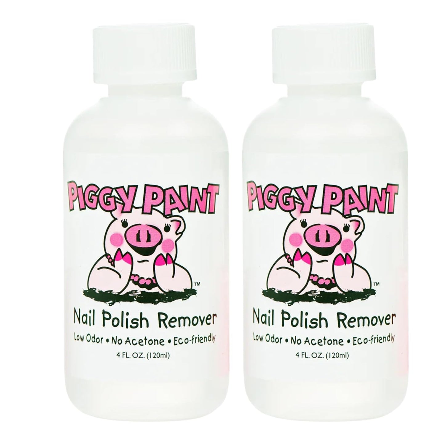 Transform Moments with Piggy Paint: Safe & Gentle 4 oz - Pack of 2 Nail Polish Remover