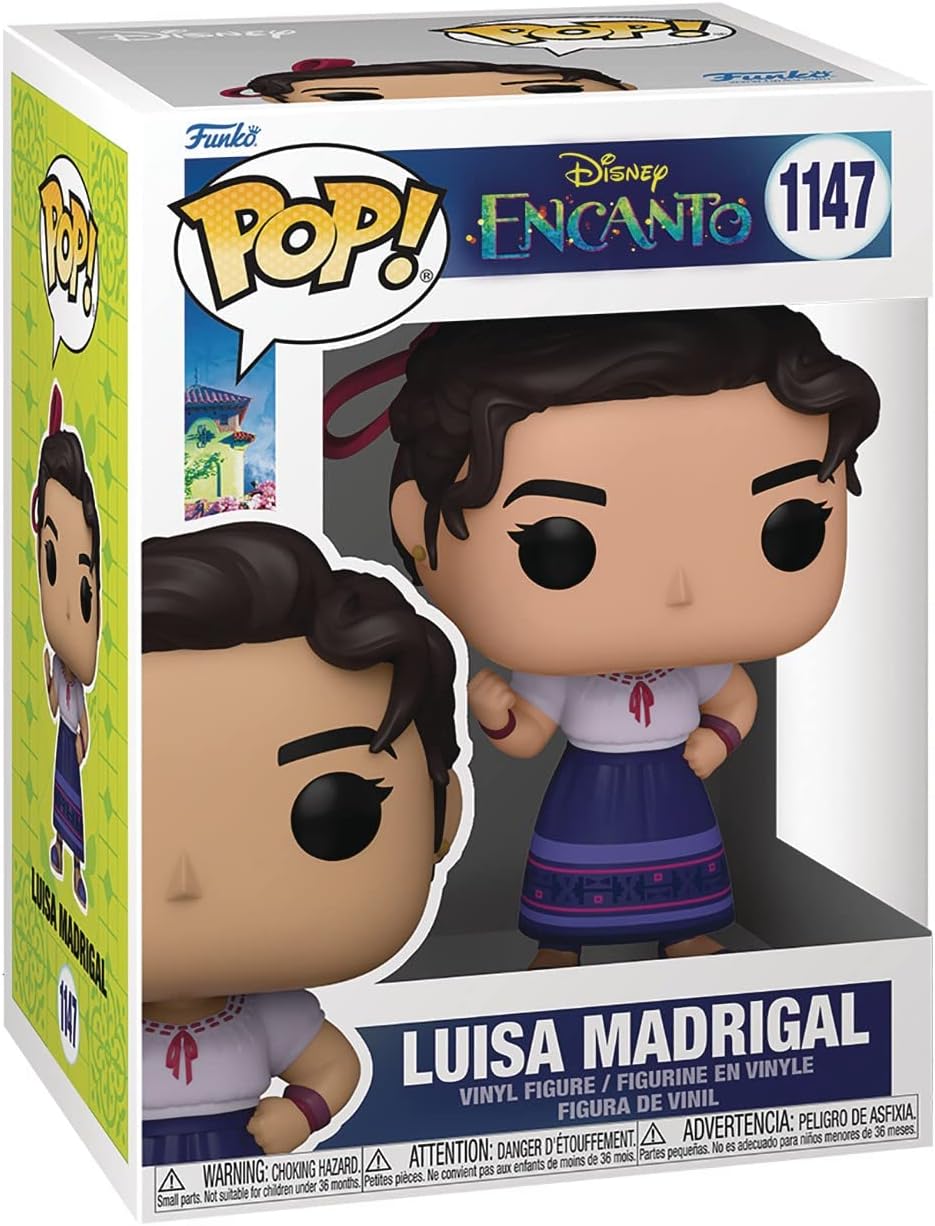 POP Disney: Encanto - Luisa Madrigal Funko Vinyl Figure (Bundled with Compatible Box Protector Case), Multicolor, 3.75 inches